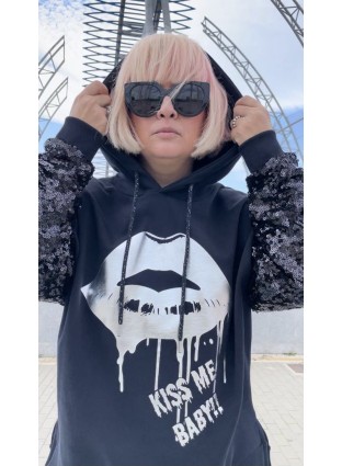 Sudadera oversize Kiss Me Baby