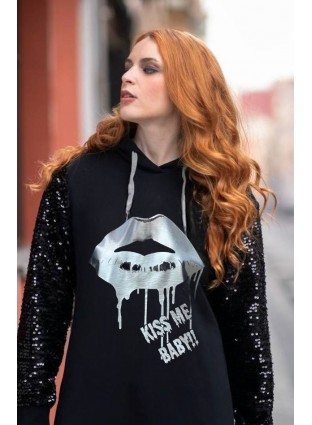 Sudadera oversize Kiss Me Baby